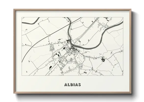Une affiche de carte sur Albias