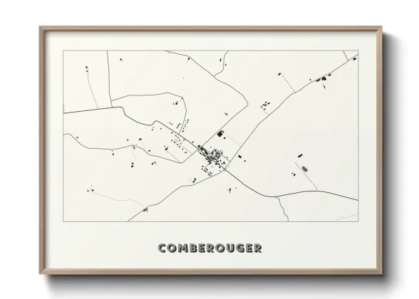 Une affiche de carte sur Comberouger