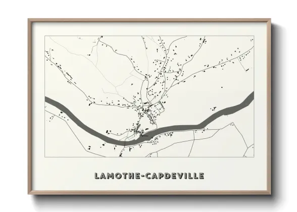 Une affiche de carte sur Lamothe-Capdeville