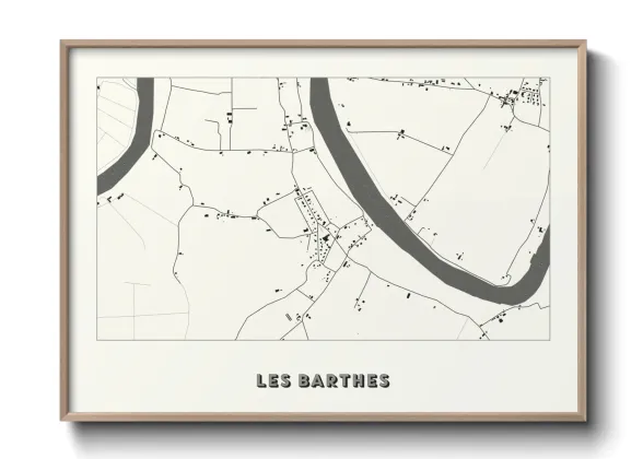 Une affiche de carte sur Les Barthes