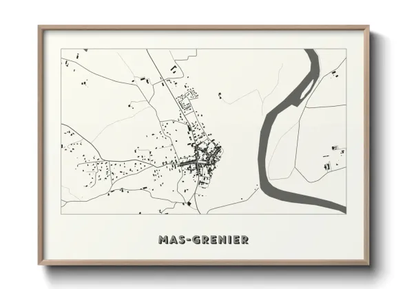Une affiche de carte sur Mas-Grenier