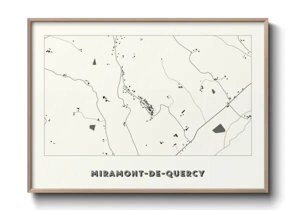 Une affiche de carte sur Miramont-de-Quercy