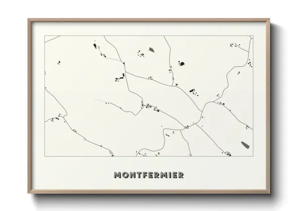 Une affiche de carte sur Montfermier