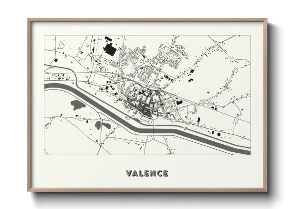 Une affiche de carte sur Valence
