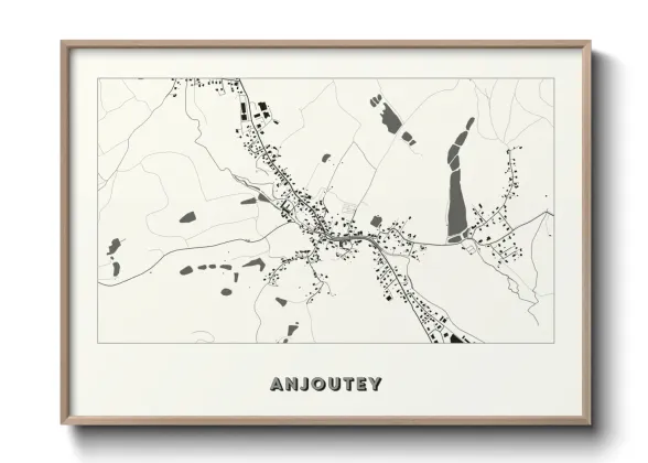 Une affiche de carte sur Anjoutey
