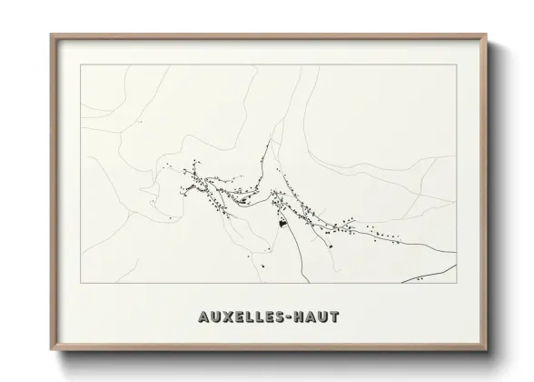 Une affiche de carte sur Auxelles-Haut