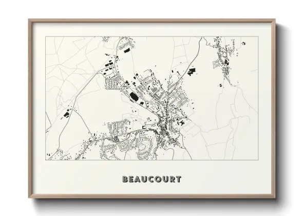 Une affiche de carte sur Beaucourt