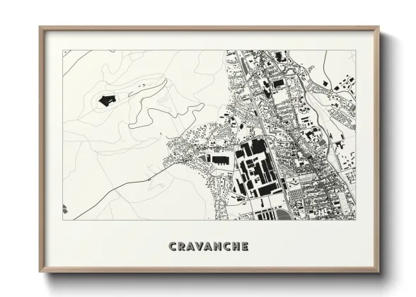 Une affiche de carte sur Cravanche