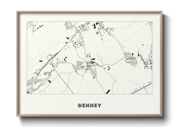 Une affiche de carte sur Denney