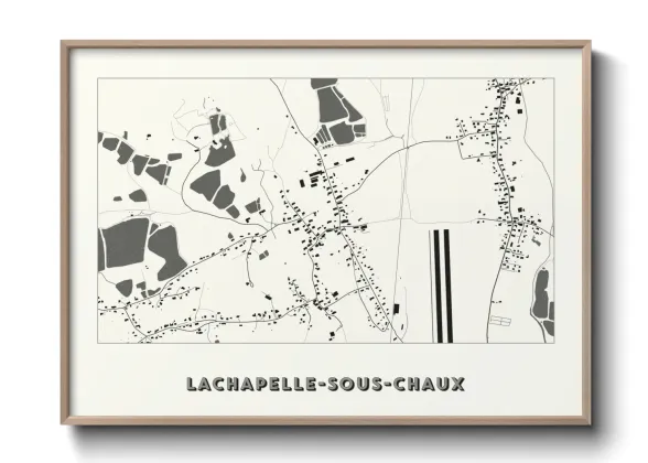 Une affiche de carte sur Lachapelle-sous-Chaux