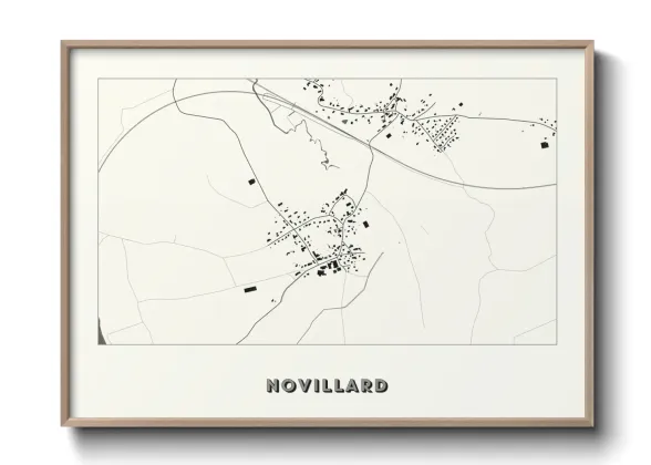 Une affiche de carte sur Novillard