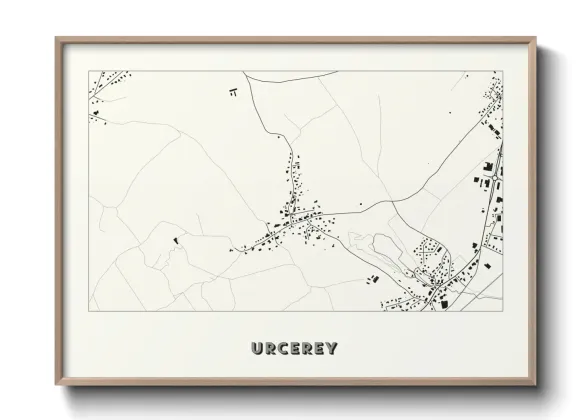 Une affiche de carte sur Urcerey