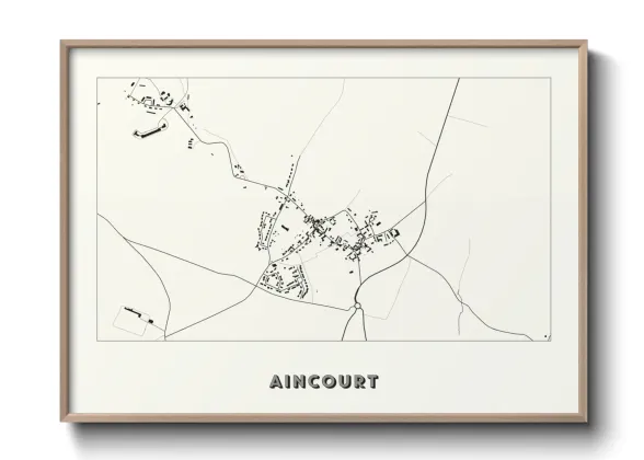 Une affiche de carte sur Aincourt