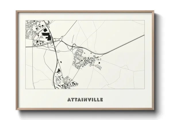 Une affiche de carte sur Attainville