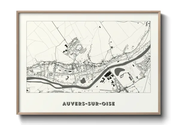 Une affiche de carte sur Auvers-sur-Oise