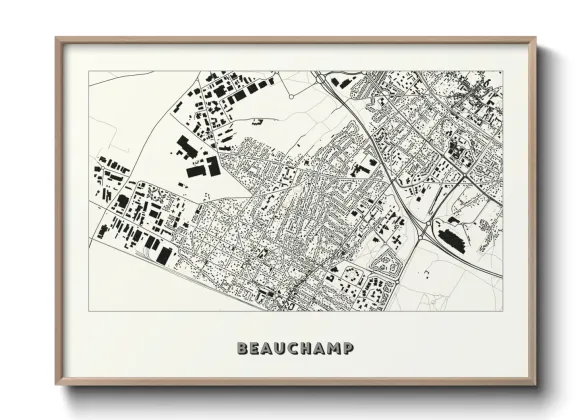 Une affiche de carte sur Beauchamp