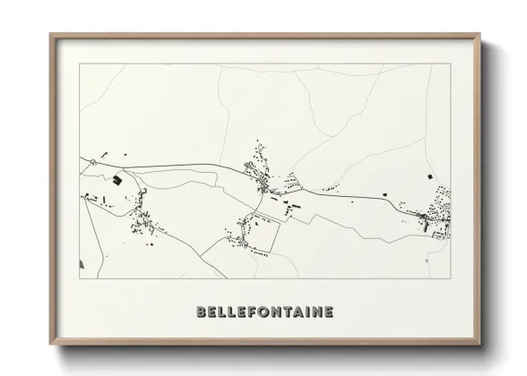 Une affiche de carte sur Bellefontaine