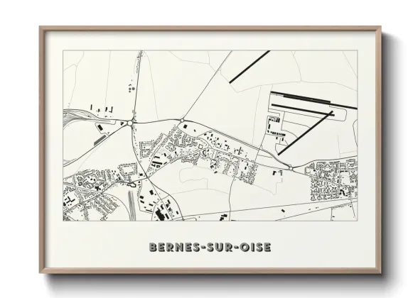 Une affiche de carte sur Bernes-sur-Oise