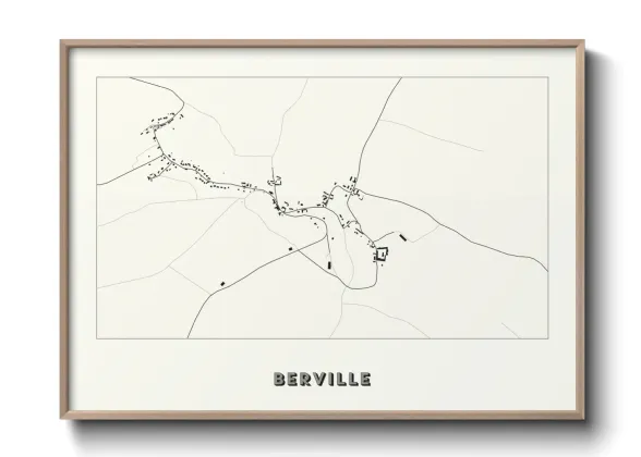 Une affiche de carte sur Berville