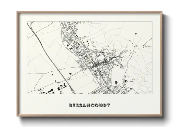 Une affiche de carte sur Bessancourt