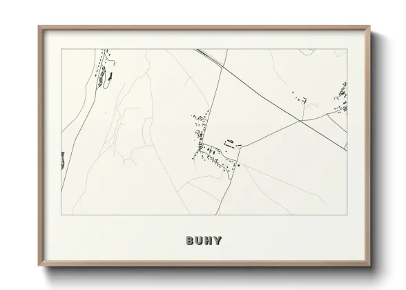 Une affiche de carte sur Buhy