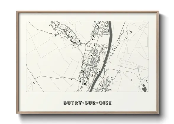 Une affiche de carte sur Butry-sur-Oise