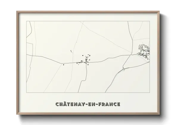Une affiche de carte sur Châtenay-en-France