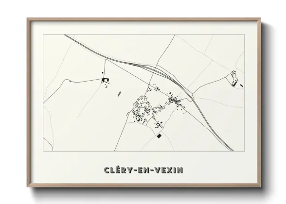 Une affiche de carte sur Cléry-en-Vexin