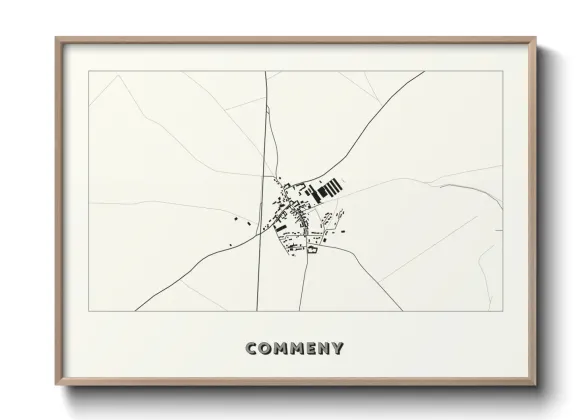Une affiche de carte sur Commeny