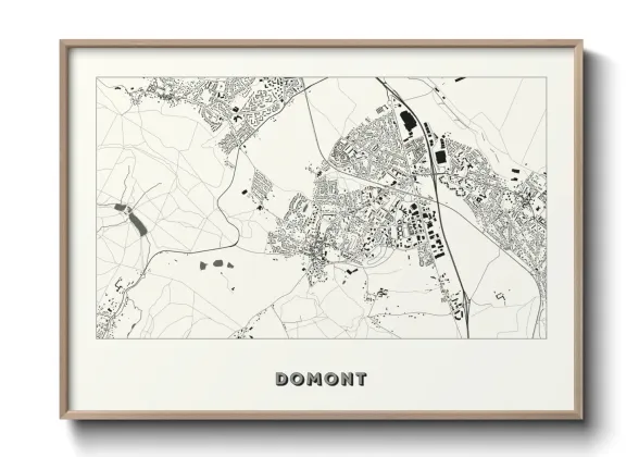 Une affiche de carte sur Domont