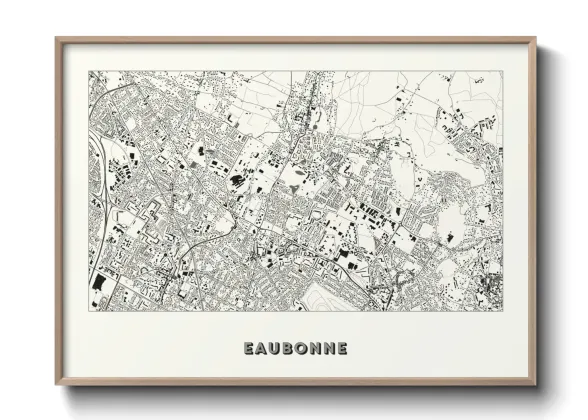Une affiche de carte sur Eaubonne