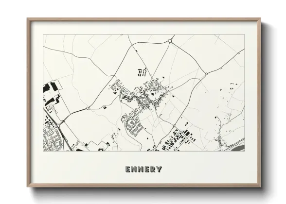 Une affiche de carte sur Ennery