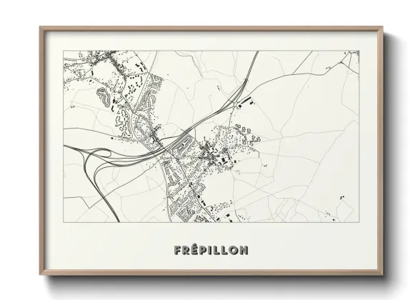 Une affiche de carte sur Frépillon