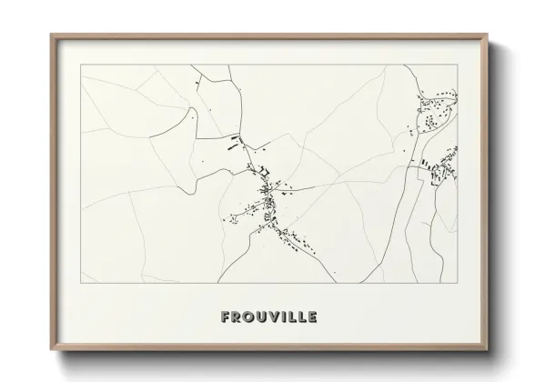 Une affiche de carte sur Frouville