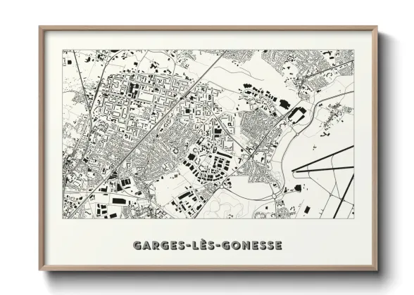 Une affiche de carte sur Garges-lès-Gonesse