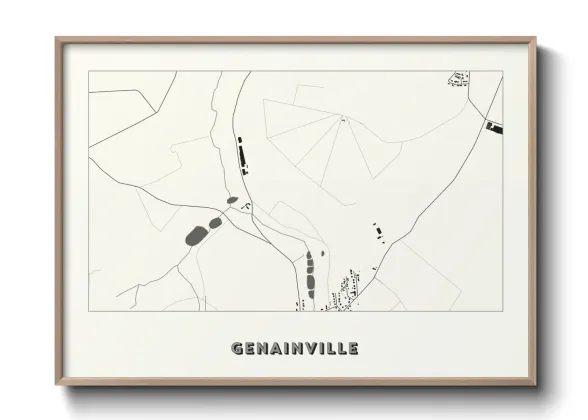 Une affiche de carte sur Genainville