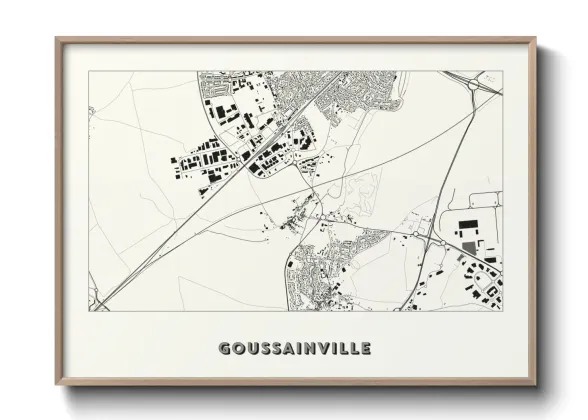 Une affiche de carte sur Goussainville
