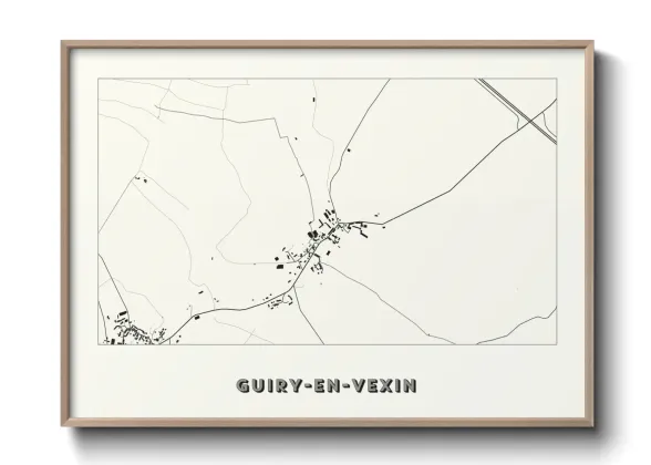 Une affiche de carte sur Guiry-en-Vexin