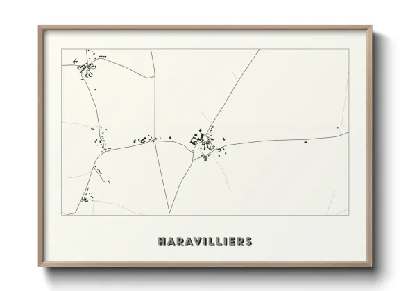 Une affiche de carte sur Haravilliers