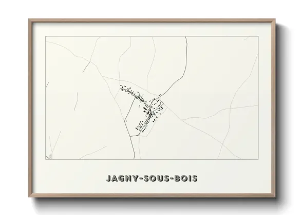 Une affiche de carte sur Jagny-sous-Bois