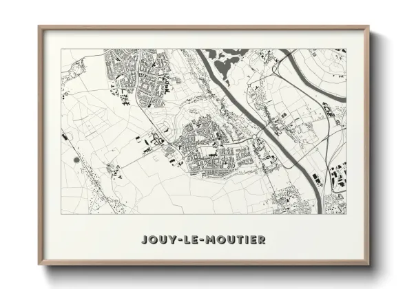 Une affiche de carte sur Jouy-le-Moutier