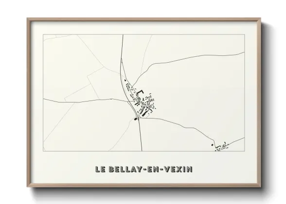Une affiche de carte sur Le Bellay-en-Vexin
