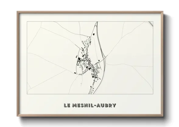 Une affiche de carte sur Le Mesnil-Aubry