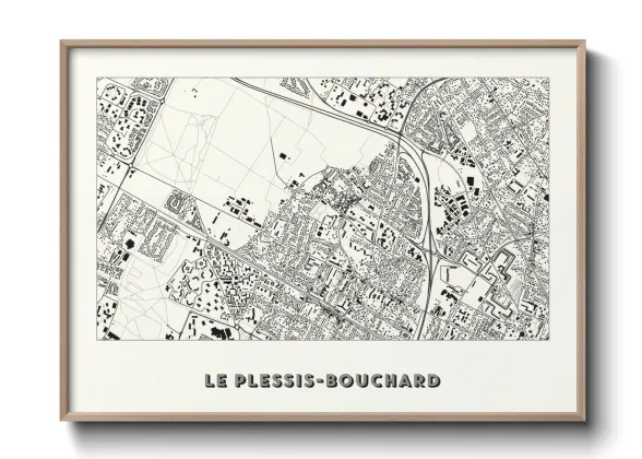 Une affiche de carte sur Le Plessis-Bouchard