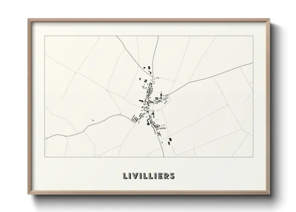 Une affiche de carte sur Livilliers