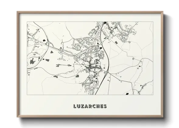 Une affiche de carte sur Luzarches