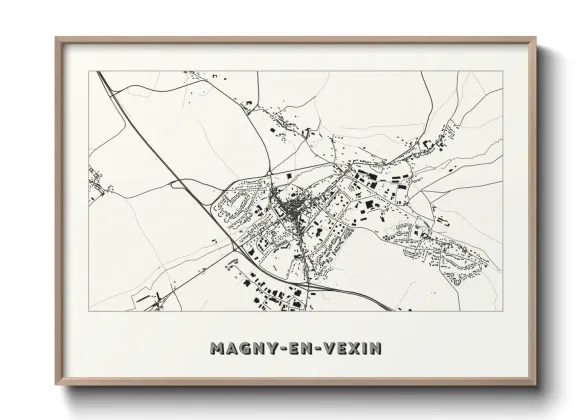 Une affiche de carte sur Magny-en-Vexin