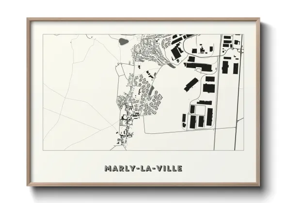 Une affiche de carte sur Marly-la-Ville