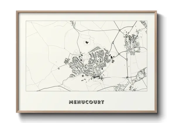 Une affiche de carte sur Menucourt