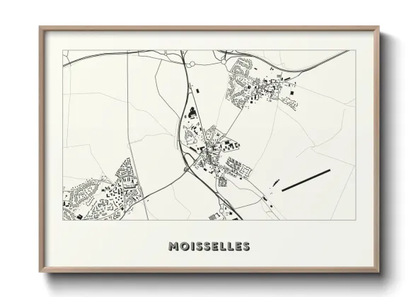 Une affiche de carte sur Moisselles